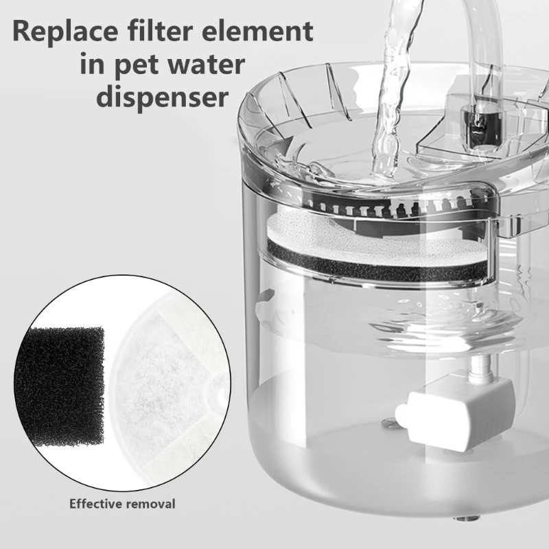 Filtros repuesto para dispensador agua para mascotas, filtros fuente para beber para agua