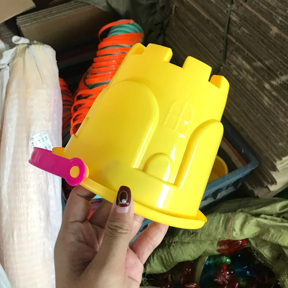 4 قطعة مجموعة دلو الشاطئ لعبة الرمل القلعة البلاستيكية للأطفال رمل لعب الإبداع التعليمي لعبة الشاطئ للأطفال ألعاب الرمل #5