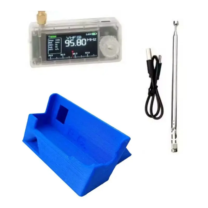 

ABKQ-AM FM LSB USB Mini Radio 1.9" Display Shortwave Receiver With Telescopic Antenna+ 3D Stand- SI4732