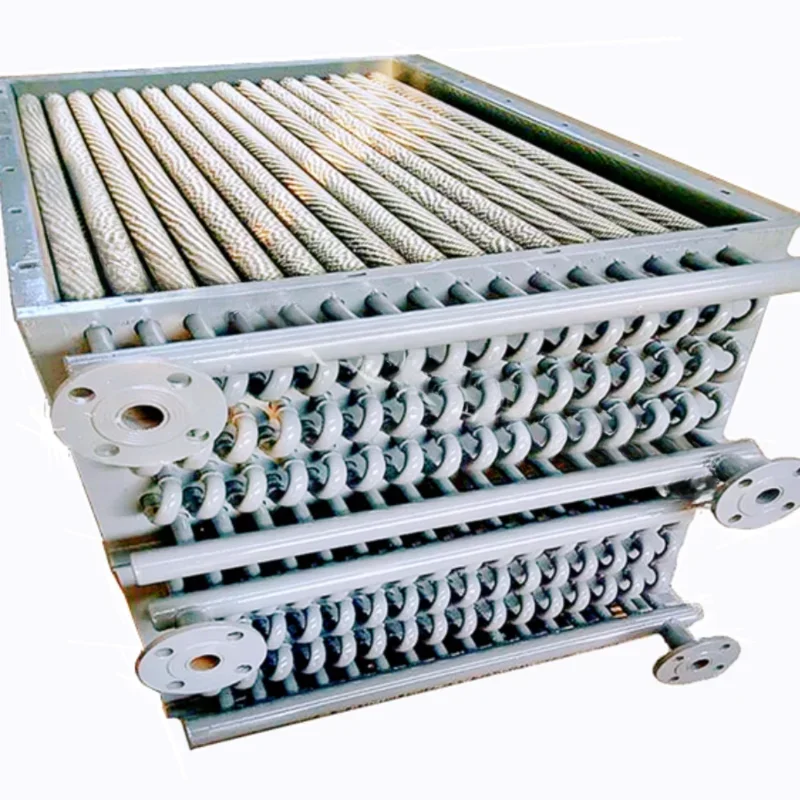 Industrial finned tube heat transfer oil steam stainless steel radiator air heat exchange wood drying room t exchanger