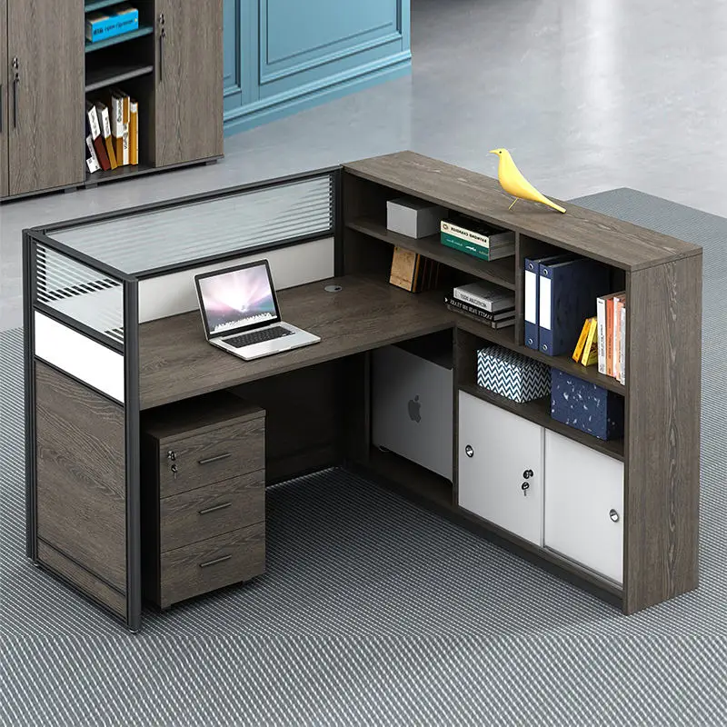 Hot Sale 1 2 4 6 Person Set Executive Single Person Modular Cubical Wooden Modern Staff Desk Furniture Office Work Stations