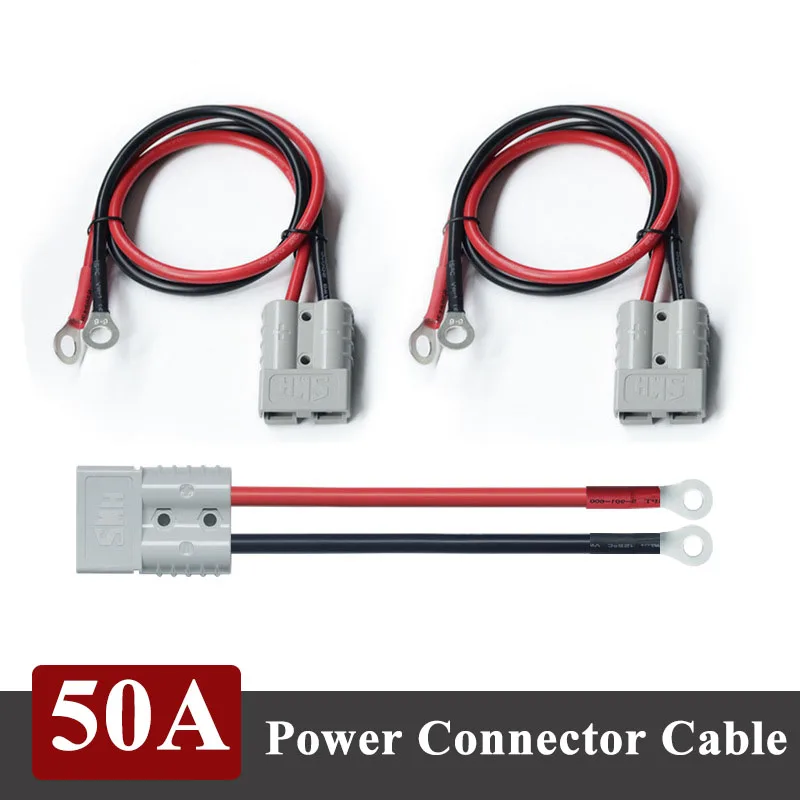 50A 600V Charging Plug with Wire Discharging Port Line Electric Tricycle Lithium Battery Power Conenctor Cable