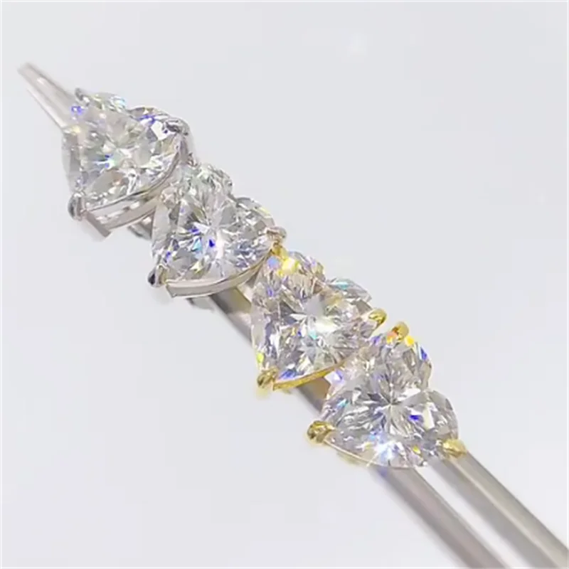 

Модные классические модные роскошные серьги JE8116Lefei из муассанита в форме сердца неправильной формы для очаровательных женщин серебро 925 пробы Свадебные украшения подарок