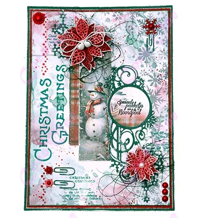 Winter Christmas Print Lace Metal Cut Dies and Stamps for DIY Scrapbooking Photo Album Embossing Decorative Paper Cards