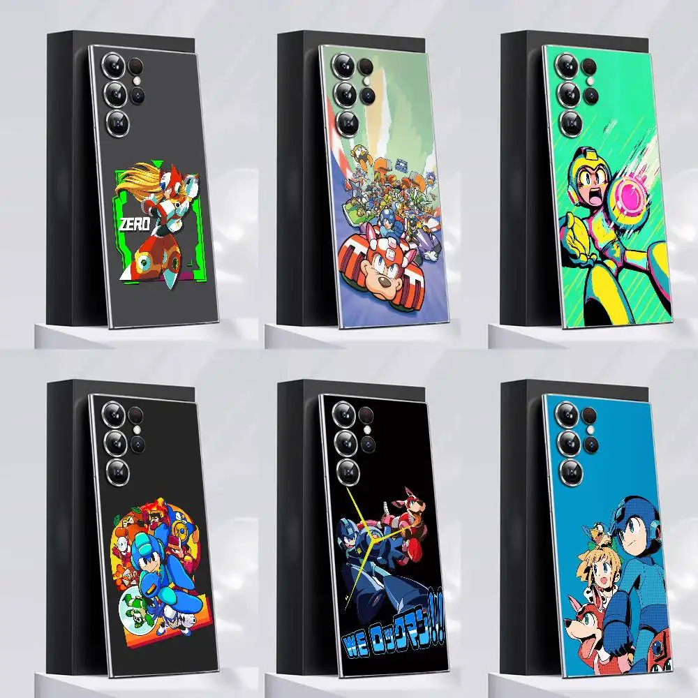 حافظة هاتف M-Mega man X R-Rockman Zero لهاتف سامسونج S30,25,24,23,21,22,20,10,5G,FE,lite,PIus,غطاء شفاف للغاية