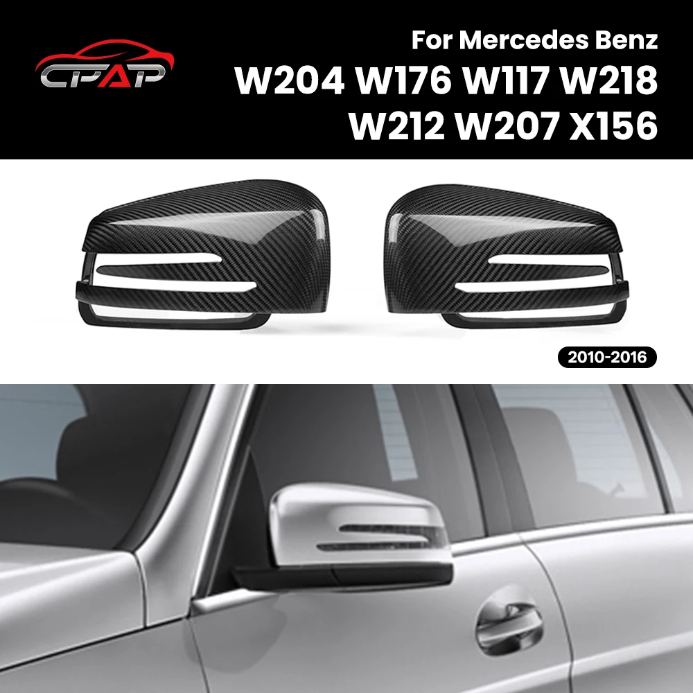 

Real Dry Carbon Fiber Car Side Wing Rearview Mirror Cover Caps For Mercedes Benz W204 W176 W117 W218 W212 W207 X156 2010-2016