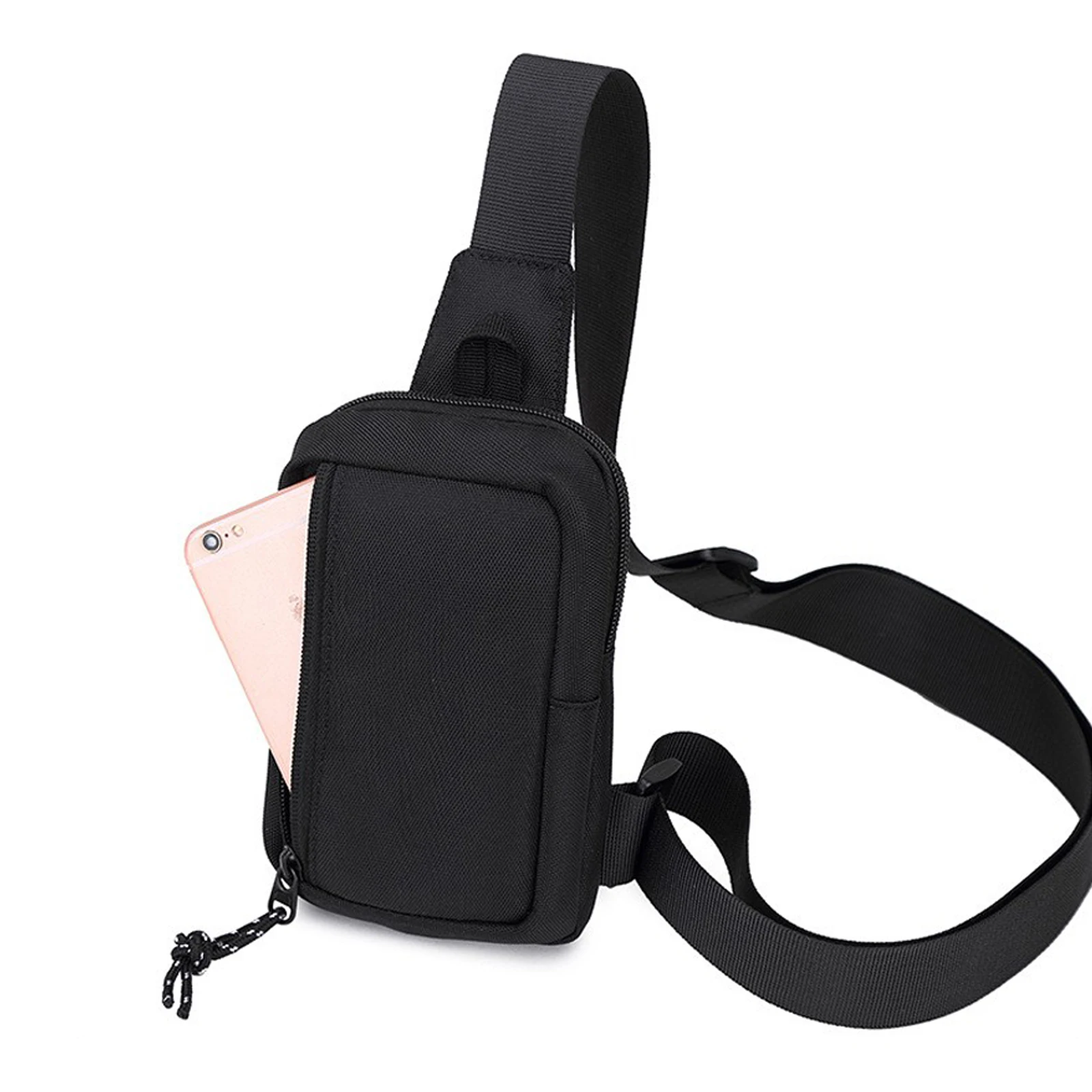 حقيبة رجالية ذات لون سادة/نمط مموه، حقيبة صدر رياضية كاجوال بحزام قابل للتعديل، حقيبة كروس عصرية للاستخدام اليومي #2