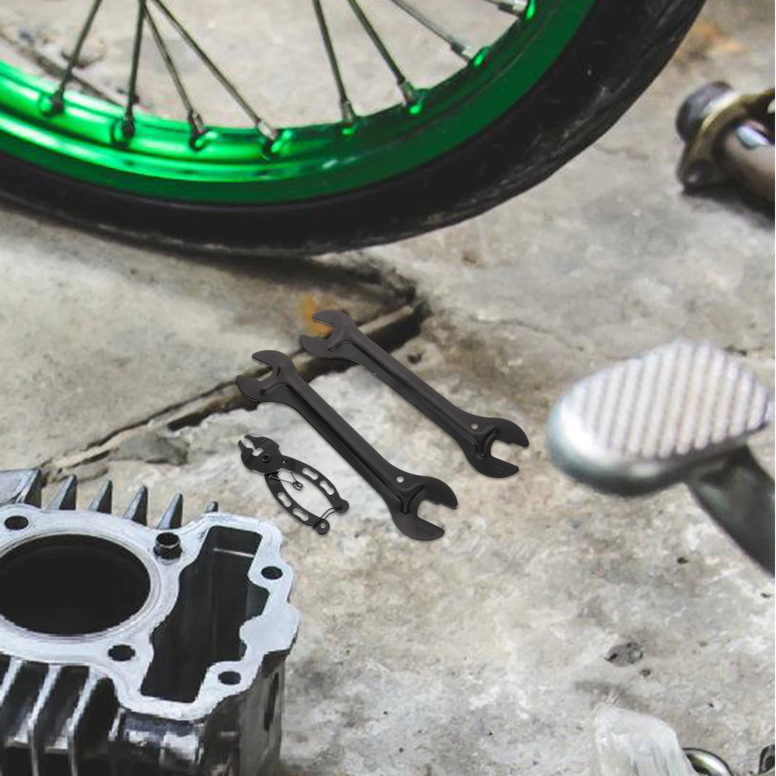 

1 Set Bicycle Repair Tool Kit Mountain Bike Wrench Wheel Truing Stand Valve Stem Tire Patch Kit Durable For