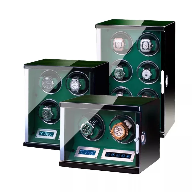Smart fingerprint lock watch shaker, household automatic mechanical watch, vertical winding watch storage box