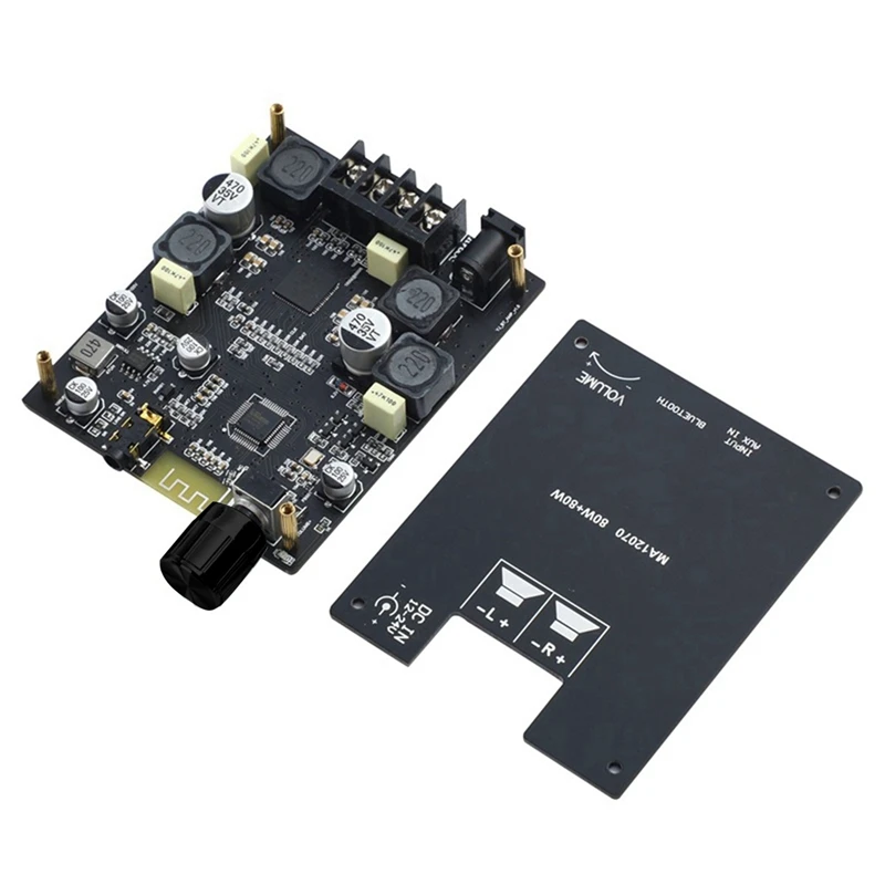 Digital Bluetooth Power Amplifier Board MA12070P 2X80W High Power BT5.0 Stereo Class D Audio Power Amplifier Board