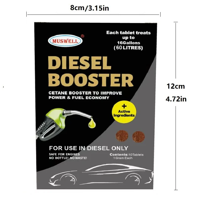 Treats 160Gallons/600Litres Diesel  Booster with Injector Cleaner Maximise Power Strength Increases Cetane  MPG Fuel Saver