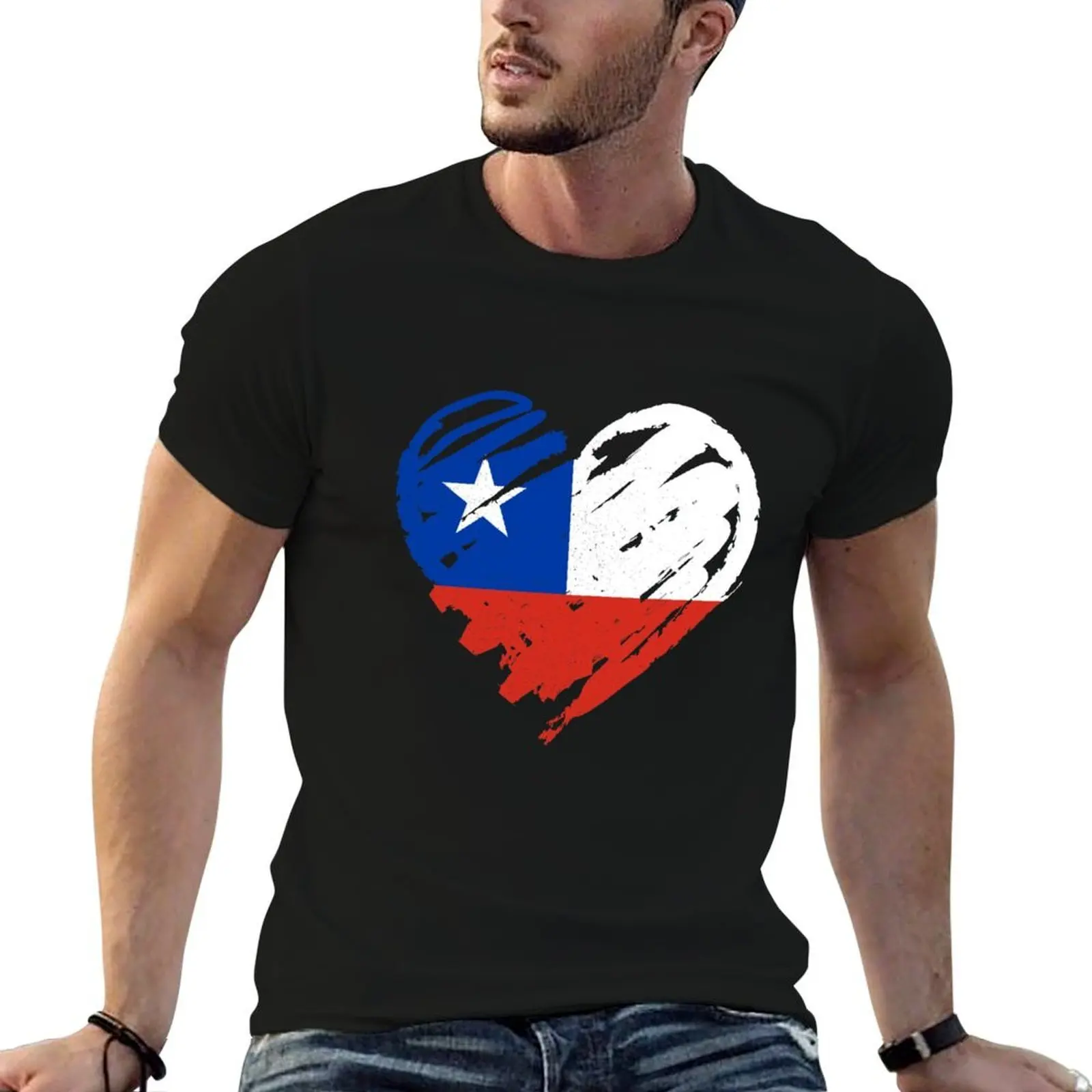 

I Love chile T-Shirt t shirts for man cotton soft printed t shirts for man T-Shirt