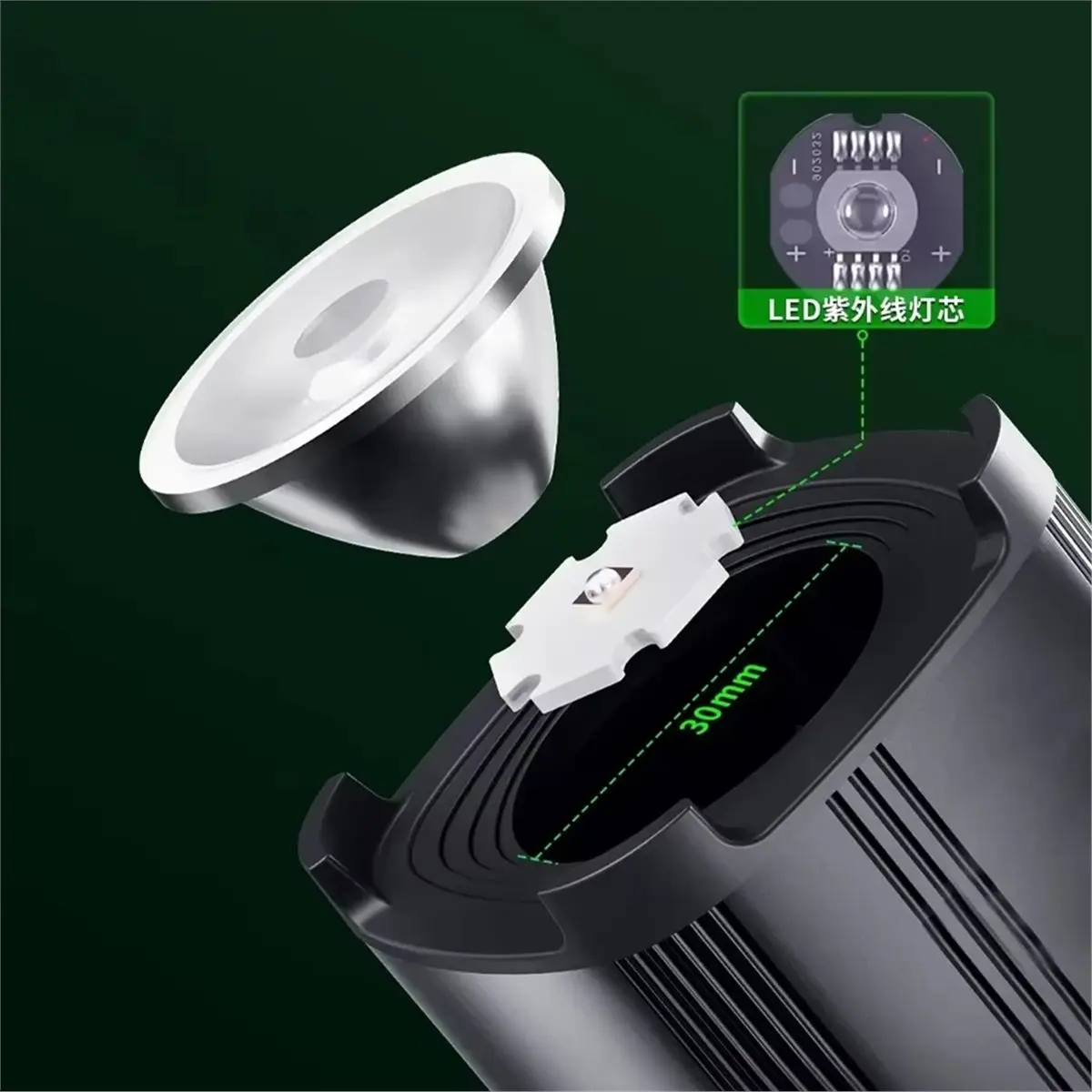 ABUA UV395 LED UV Curing Lamp Type-C Provides Power Adjustable Timing for UV Glue Solder Mask Resin Glue Solidify