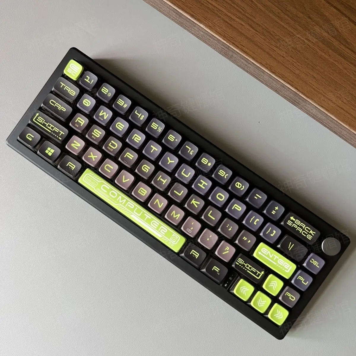 121 Keys Future fluorescent green theme ASA Keycaps Set PBT ASA Profile Key Caps for Mechanical Keyboard Keycaps