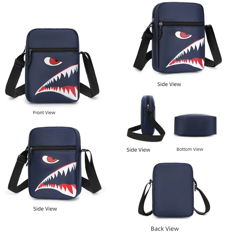 Casual Color Graffiti Men Shoulder Bag Large Capacity Oxford Crossbody Bags Small Square Bag