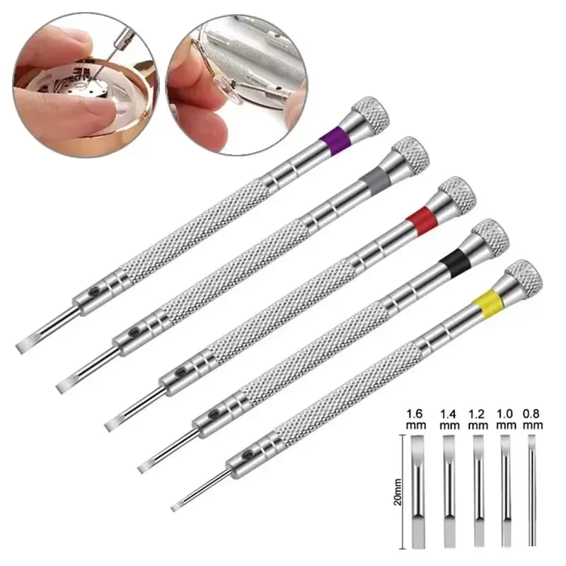 5pcs/set Precision Screwdriver, Glasses、phone、Watch Slotted Flat Blade Repair Tools