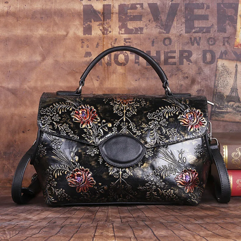 

New retro women's bag, genuine leather luxury handbag, multifunctional shoulder crossbody bag