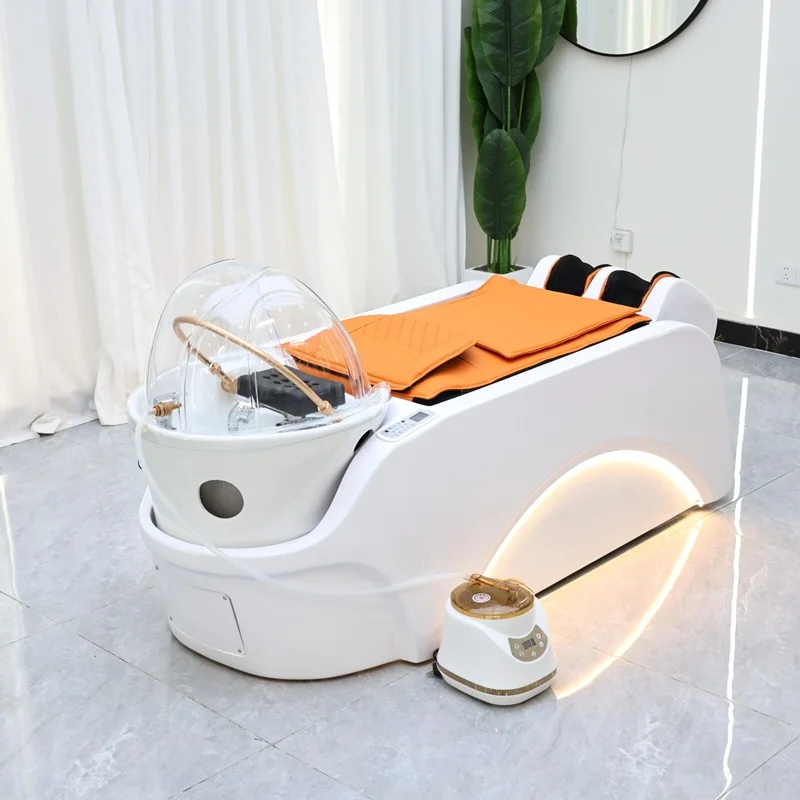 

Shampoo Bowls Sink and Chairs Bed with Wash Chair Hair Head Shampoo Bowl and Chair Therapy Headspa Shampoo Chair