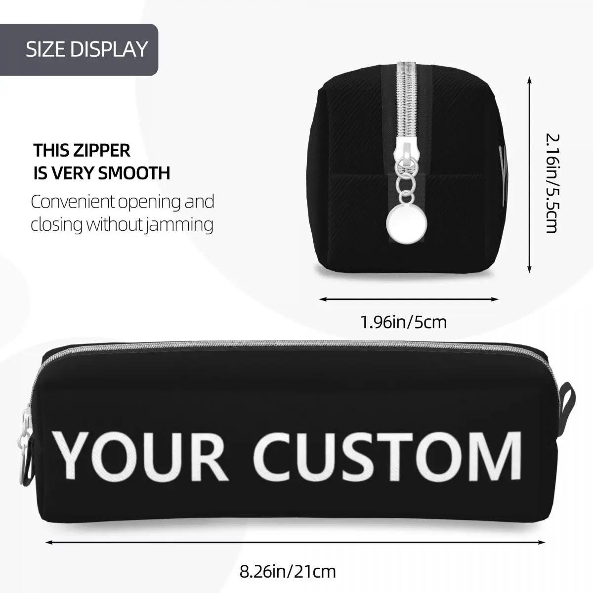 Imagem -04 - Personalizado Faça Você Mesmo Sua Imagem Case de Lápis Adicionar Design de Volta às Aulas Cases de Lápis com Zíper Criança Moda Lápis Bolsa Papelaria Organizador