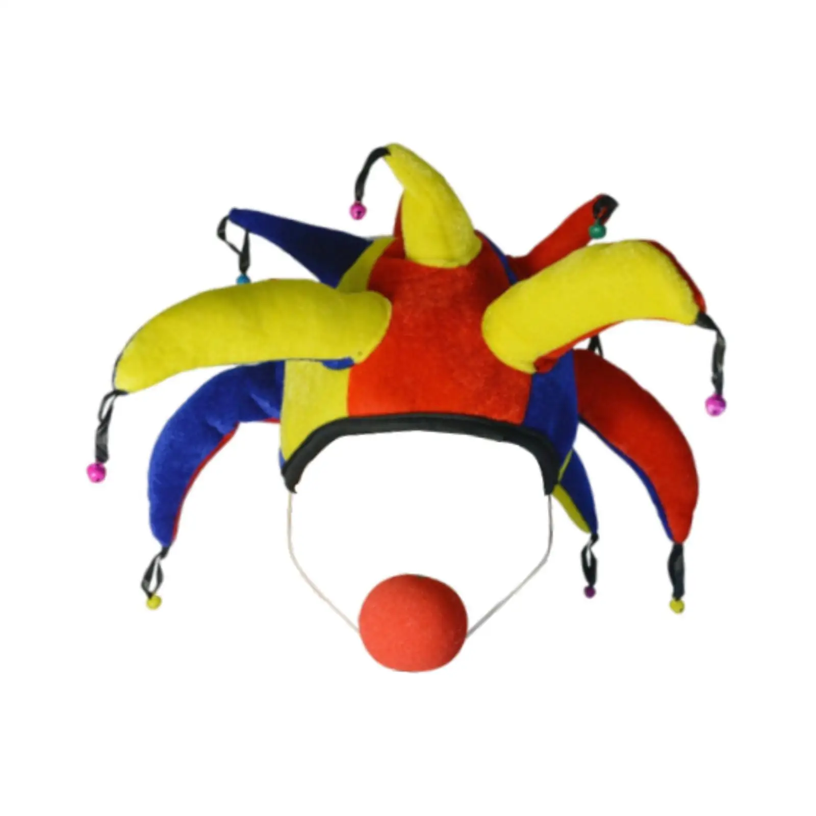 

Clown Hat Halloween Novelty Dress up with Nose for Stage Performance Festivals