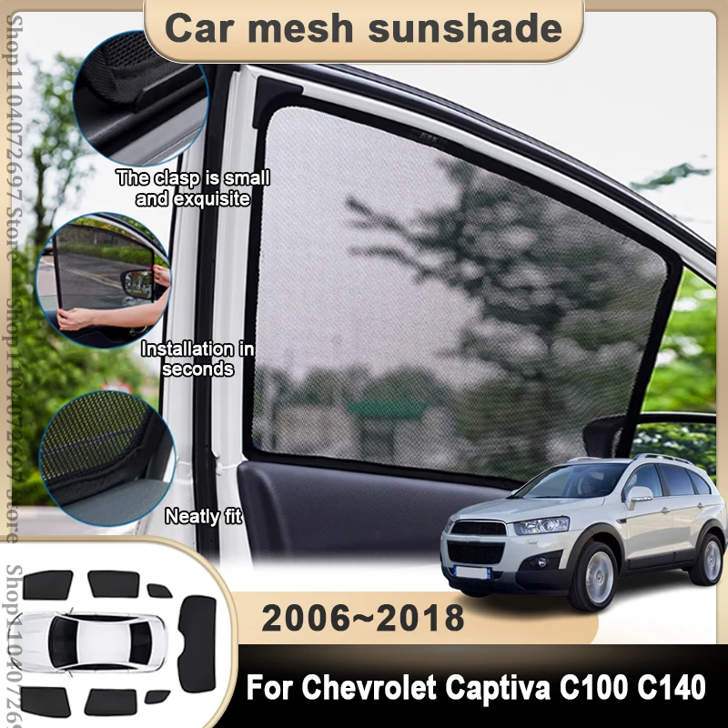 For Chevrolet Captiva C100 C140 2006~2018 2013 2014 2016 2017 Magnetic Car Sunshade Windshield Sunshade Cover Protector Parts