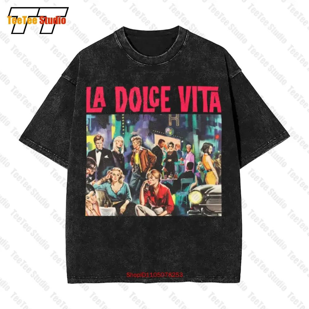 La Dolce Vita 60S Fellini Movie Film Poster Shirt Gym Men Oversized T-Shirt 2AAA