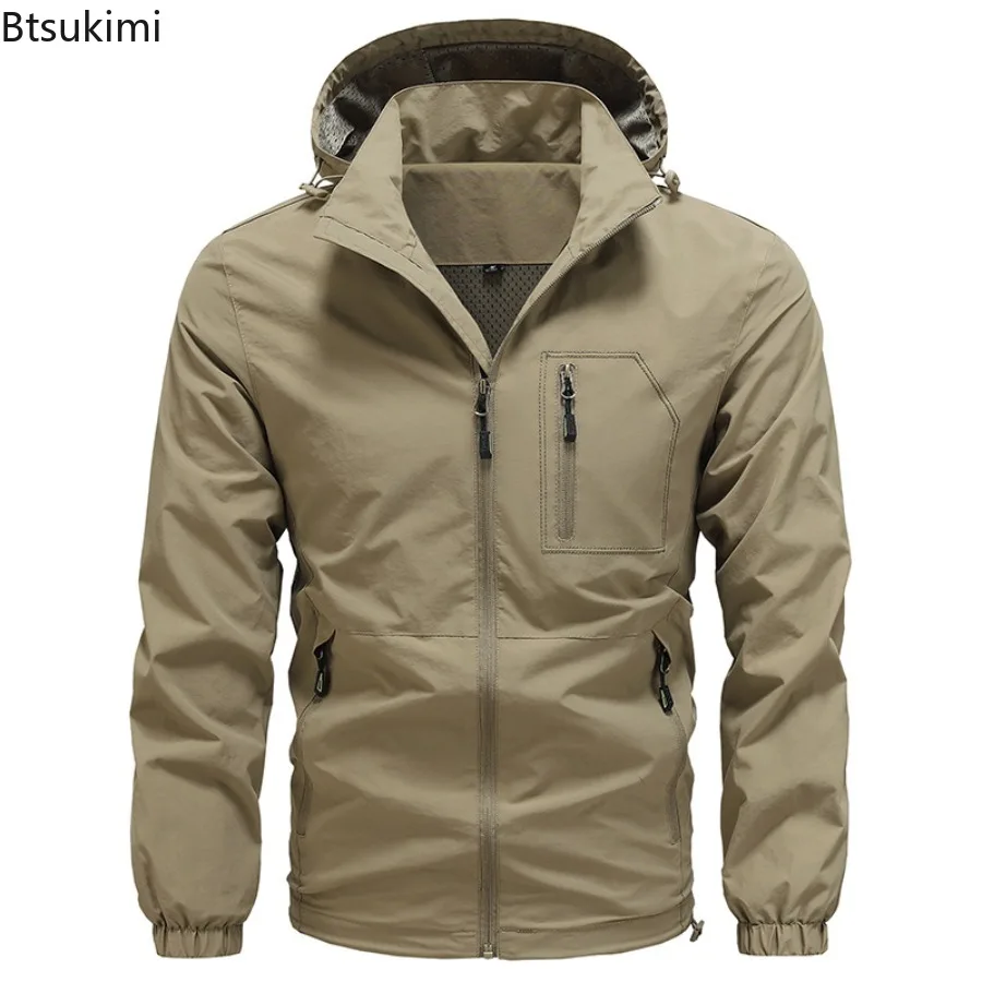 

Camping Hiking Jackets Spring New Men's Outdoor Casual Sports Breathable Coats Climbing Trekking Windbreaker Waterproof Jackets