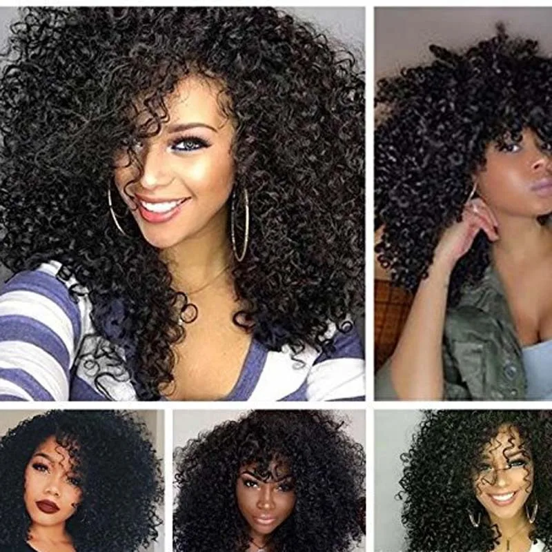 Black Curly Wig For Women African Style Fluffy Wholesale European And American Style Curly Hair For Women