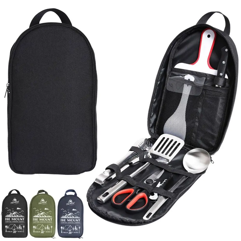 2024 Picnic Utensil Set Storage Bag Oxford Cloth Camping Cookware Carrying Case Hiking Large Capacity Chopping Board Pouch