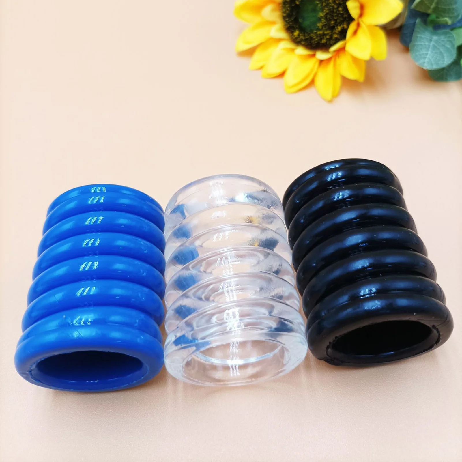 

Stainless Steel Cock Ring Scrotum Weights Stamina Enhancer Breathable Silicone Testicle Cradle Constriction Ring Ergonomic &