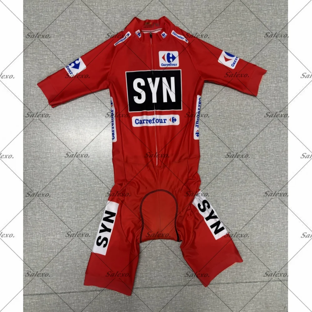 

2025 SYN Men's Skinsuit Short Sleeve Triathlon Suit Jumpsuit Bodysuit SHORT Cycling Jersey Bike Clothing Maillot Ropa Ciclismo