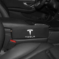 For Tesla Model 3 S X Model Y Logo Badge Car Seat Gap Organizer Console Crevice Filler Side Storage Box Interior Storage Pocket