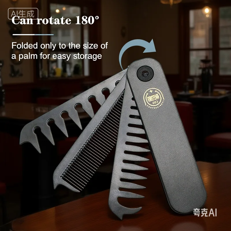 

Barber Hair Clipper Folding Combs Multifuncional Plastic Wide Tooth Oil Head Comb Beard Combing Three In One Styling Tools