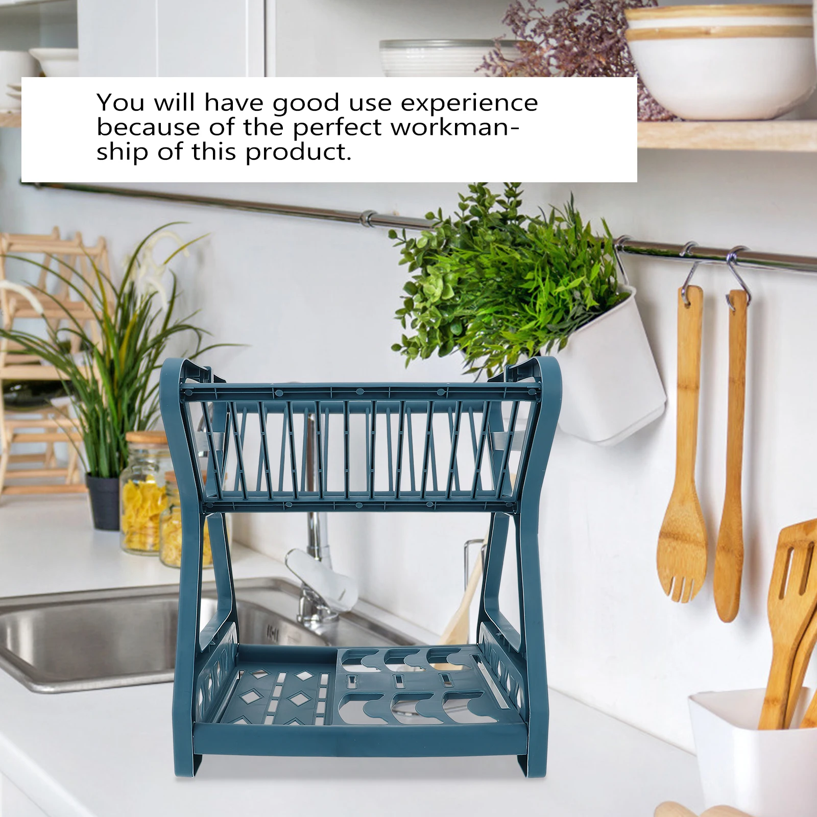 

Multi-Function Kitchen Storage Rack Dual-Layer Dish Bowl Draining Holder Organized Condiments Shelf Home Kitchen Organizer Rack