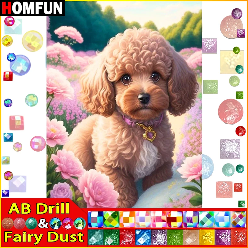 HOMFUN Fairy Dust AB Square/Round Drill 5D DIY Diamond Painting 