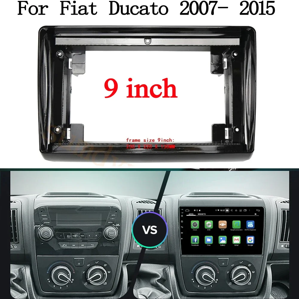 2 Din Car Radio Fascia Mount Refitting Kit Panel For Fiat Ducato Peugeot Boxer Citroen Jumper trim CD ABS Bezel Dash Surround