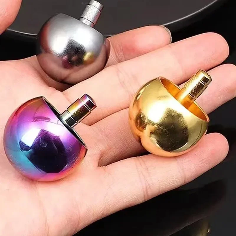 

Mushroom Head Decompression Fingertip Toy Metal Flip over Top Gyroscope for Stress Relief Unique Holiday Birthday Gift