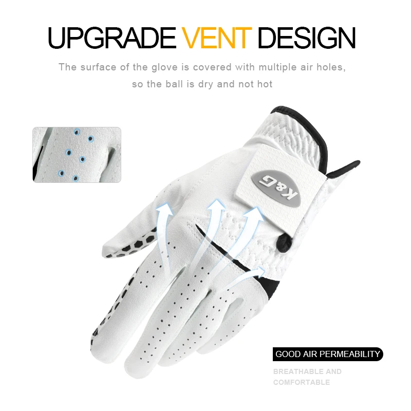 قفازات جولف رجالية قفازات مضادة للانزلاق لتدريب الجولف سريعة الجفاف متينة ومقاومة للاهتراء مريحة قابلة للتنفس هدية للمسابقات الخارجية