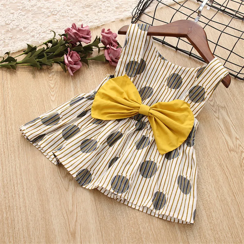 Humor Bear  Summer New Grils Clothes Korean Dot Girl Big Bow T-shirt+ Shorts Children Clothing Set Kids Girls Clothes Suit