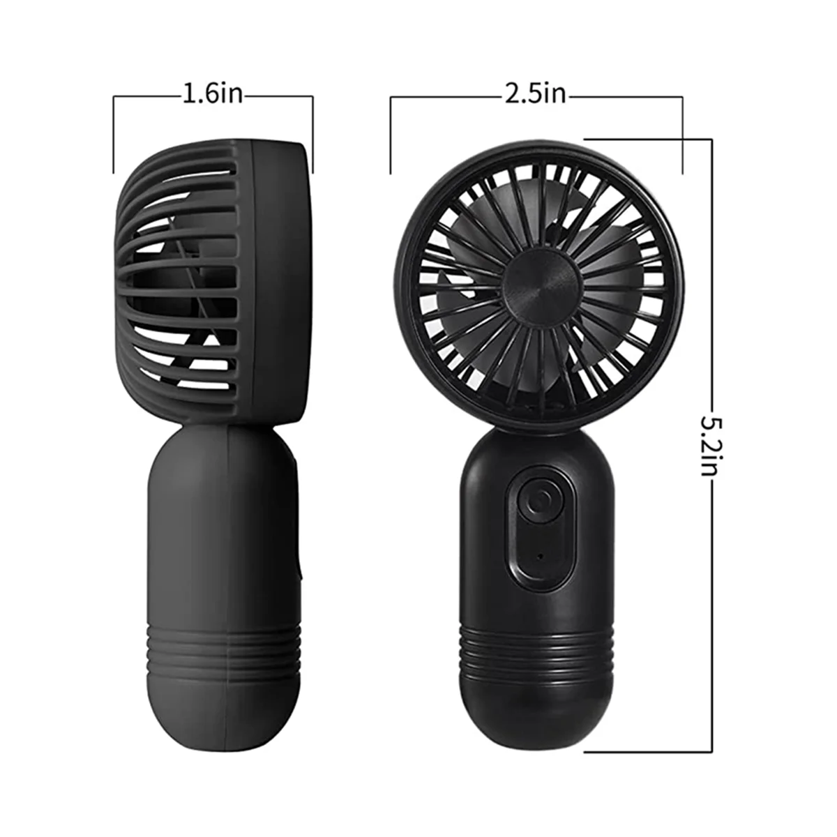 Mini Fans, USB Rechargeable Personal Fan, Battery Operated Small Hand Fan for Travel/Camping/Outdoor/Home/Office 3PCS