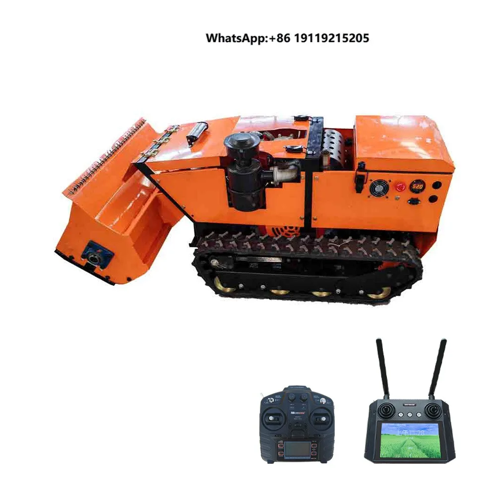 48V Remote Control Crawler Lawn Mower with Zero Turn and Grass Blade for Agricultural Machinery DIY Grade 4-Stroke Feature