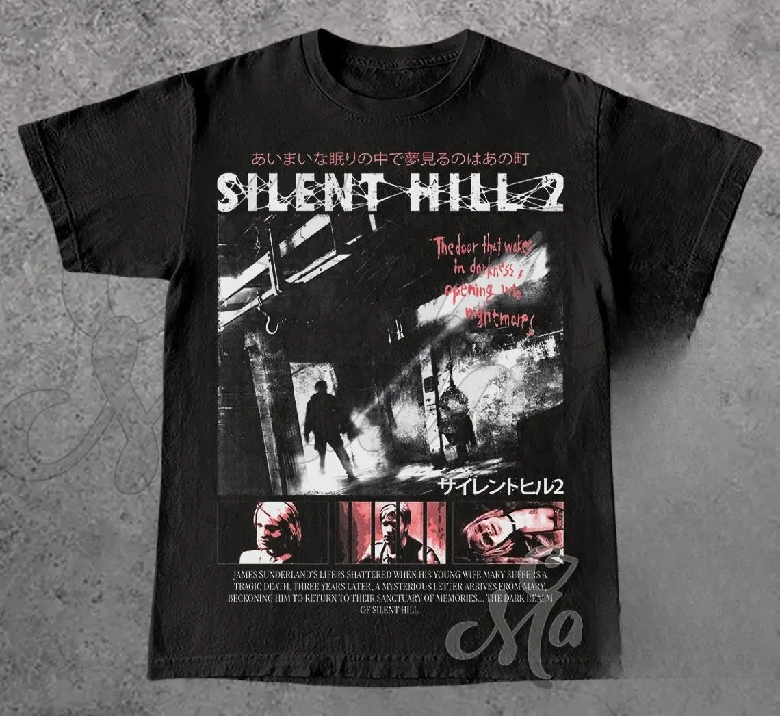 Silent Hill 2 Survival Game Unisex Tee, Horror Video Game T-shirt, Gamer Gift Shirt, Pyramid Head Graphic Top, Halloween Gift