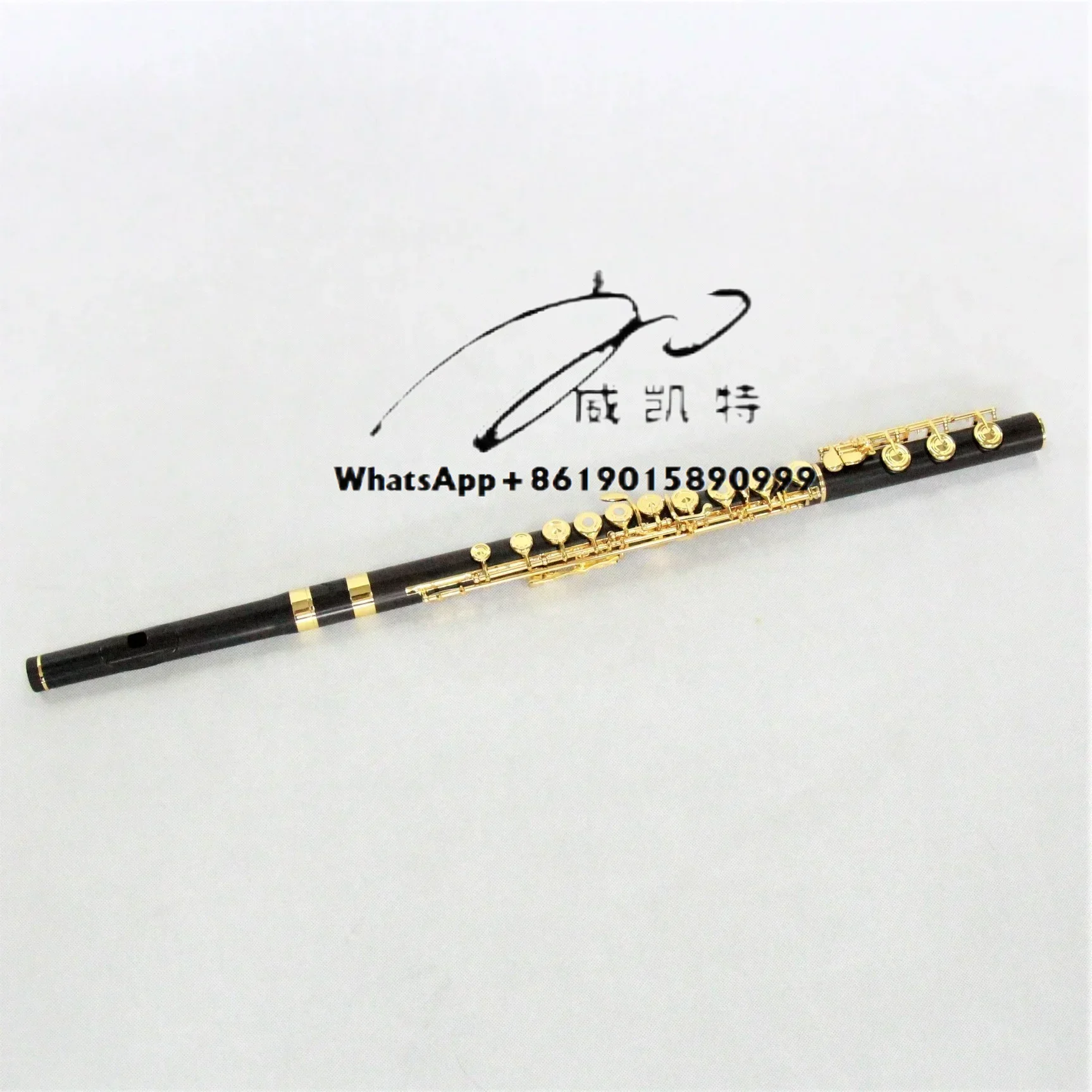 FFL-350G Series Top Grade Ebony Gold Plated Keys Flute Musical Instrument Copper-NIKKOR 17 Holes