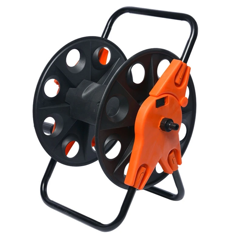 Duty Hose Reel Cart For Agriculture, Lawn Care, And Car Washing - Water Hose Holder With Smooth Winding Mechanism