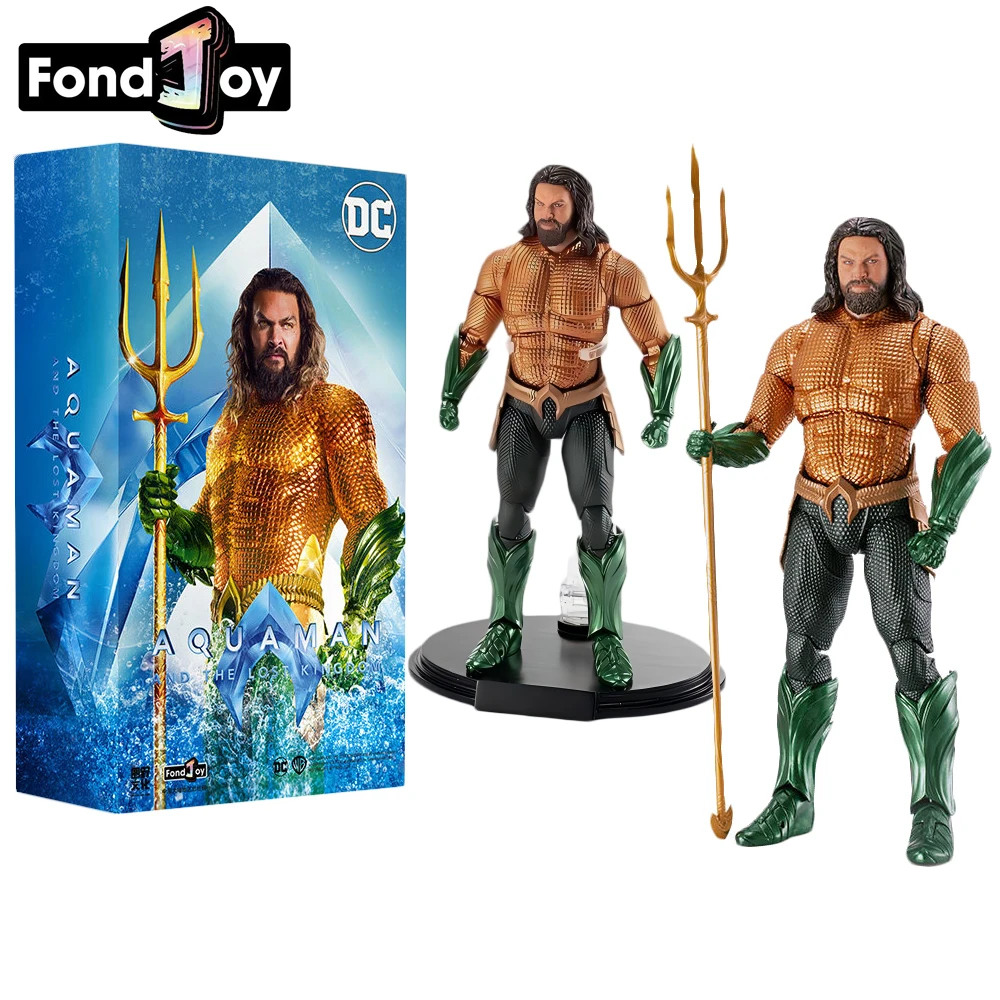Neue Original FONDJOY DC Aquaman Actionfiguren Hochdetailliertes Superhelden-Sammelmodell Desktop-Display Ornament Geschenke für Jungen