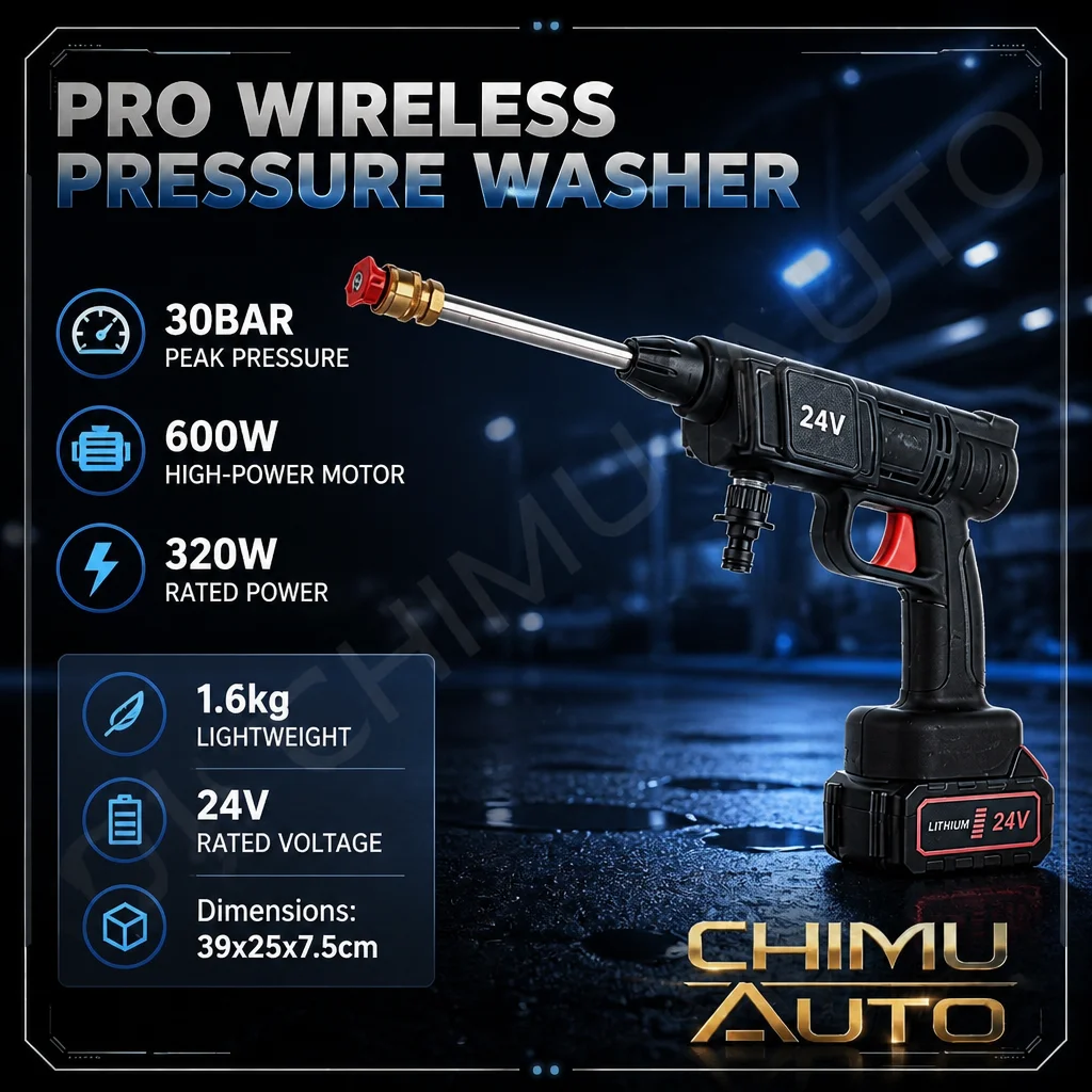 【CHIMU HOME】Pro Lithium Wireless High Pressure Car Washer Portable Water Sprayer with 5-Meter Hose Home Maint. Cleaning Machine