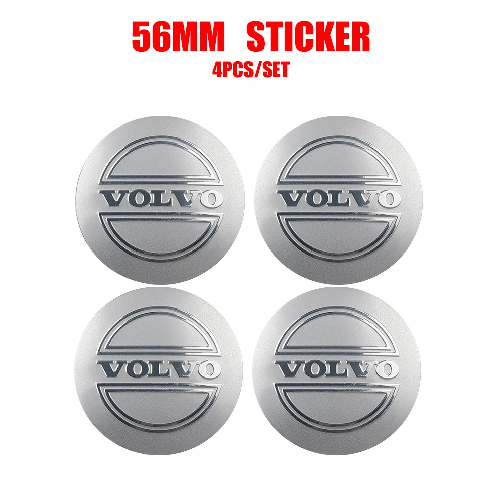 4pcs Car Wheel Center Hub Caps For Volvo RDESIGN T6 AWD S40 S60 S90 XC40 XC60 XC90 V40 V50 V60 V70 Auto Decoration Accessories