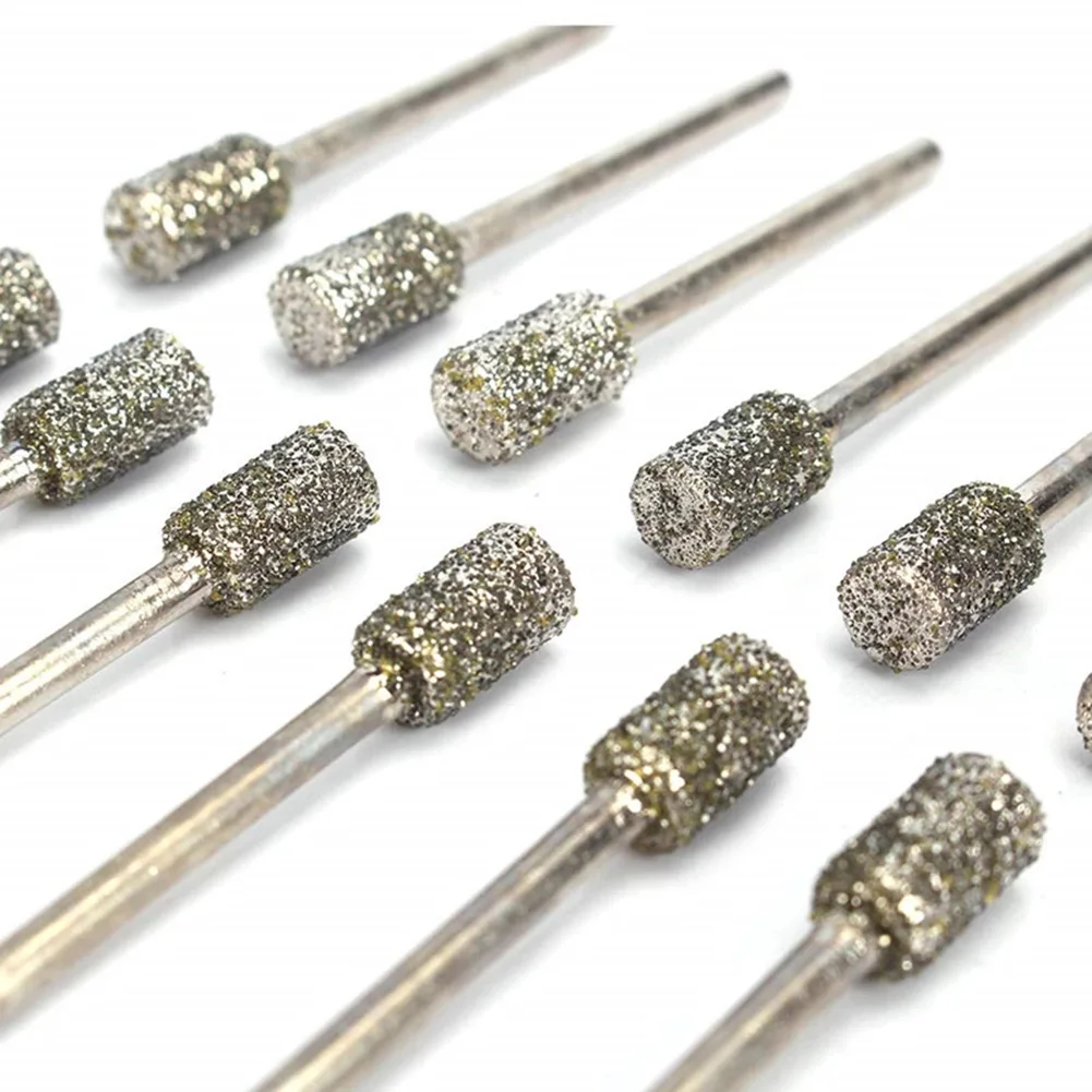 3mm Shank Diamond Drill 45mm Alloy Electroplated Burrs Engraving Equipment Jade Carving Workshop New Practical