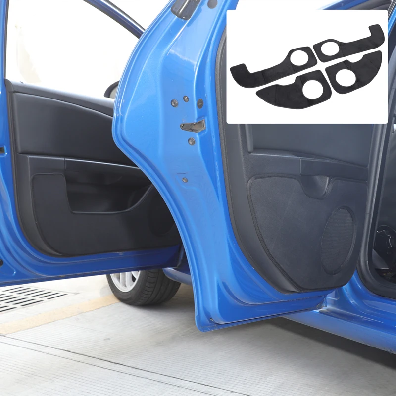 

Набор из 4 предметов, бархатный черный для Seat leon 2008-2012, автомобильная дверь, антигрязная накладка, декоративная наклейка, аксессуары для защиты салона автомобиля