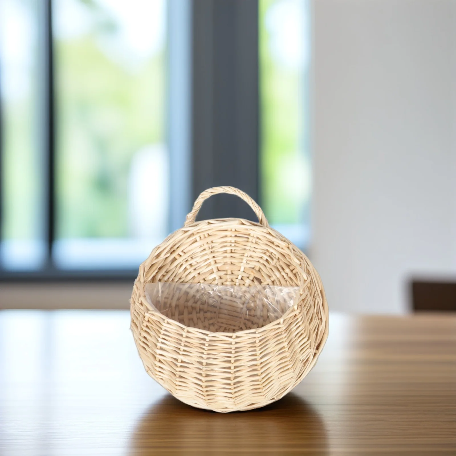 

3Pcs Hanging Flower Basket Woven Wall Planters Multifunctional Storage for Home Office Decoration Wall Flower Basket